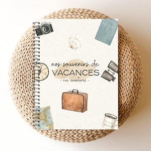 Livre souvenirs de vacances, livre souvenirs de voyages, livre souvenirs de famille, journal de voyages, planificateur de voyages