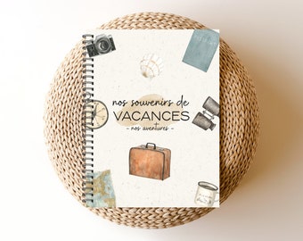 Livre souvenirs de vacances, livre souvenirs de voyages, livre souvenirs de famille, journal de voyages, planificateur de voyages
