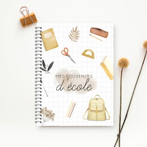 Livre souvenirs scolaire, mes souvenirs d'école, souvenirs d'école, livre enfance, album scolaire, journal scolaire, livre souvenirs, Ec5