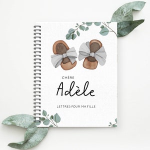 Lettres à ma fille、livre petite enfance、livre enfant、papier à lettre、papeterie、cahier Notes、livre de bebé fille、journal de bébé、L7