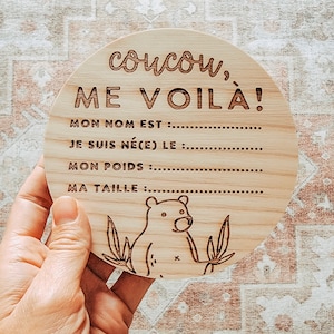 Pastille de naissance, Annonce de naissance, cadeau pour bébé, future maman, baby wood disks, bébé garçon, cadeau de shower, grossesse