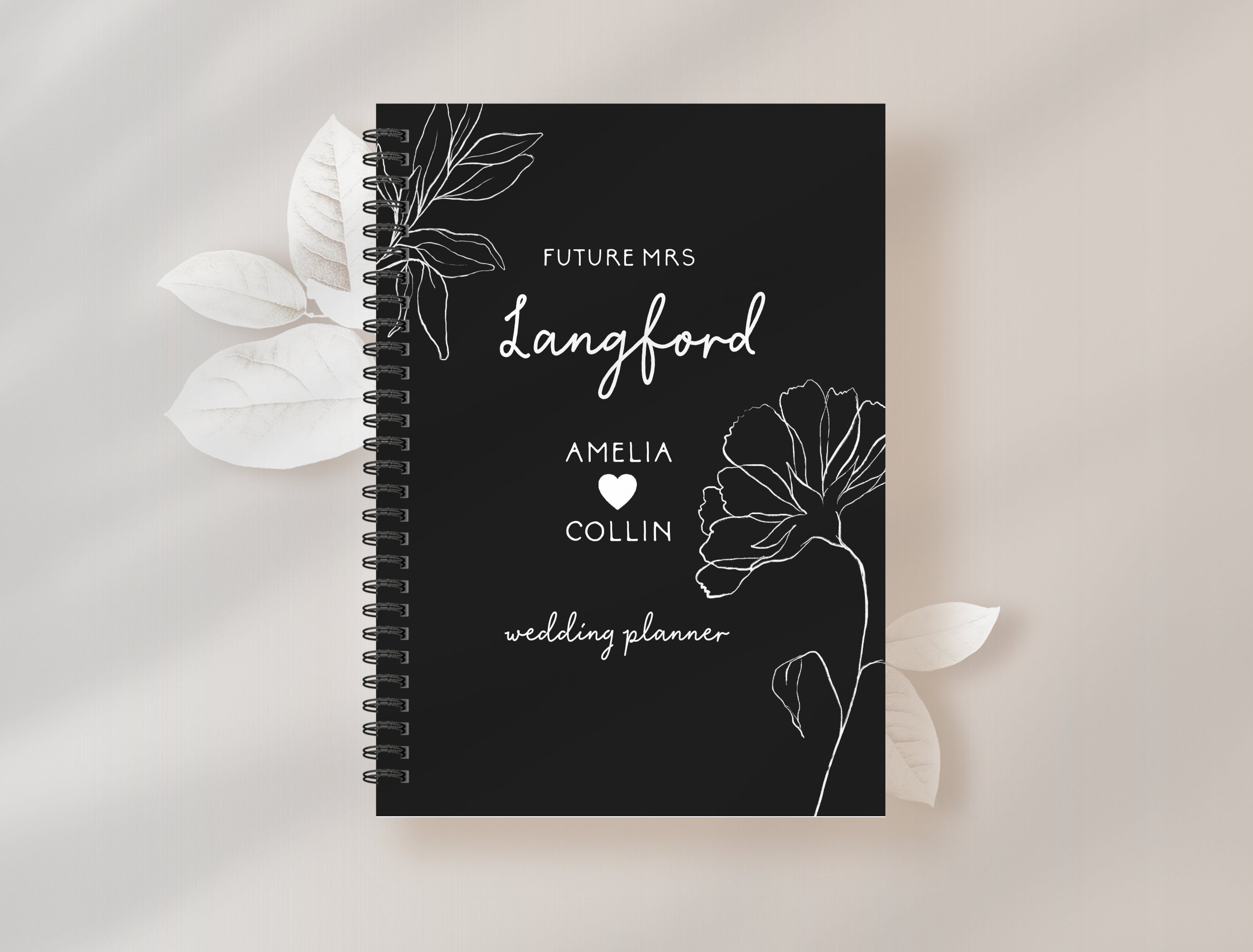 Wedding Planner, Bridal Shower, Wedding Planner Book, Future Mrs Book,  Engagement Gift, Bridal Shower Gift, Wedding Planning Notebook, LW11 