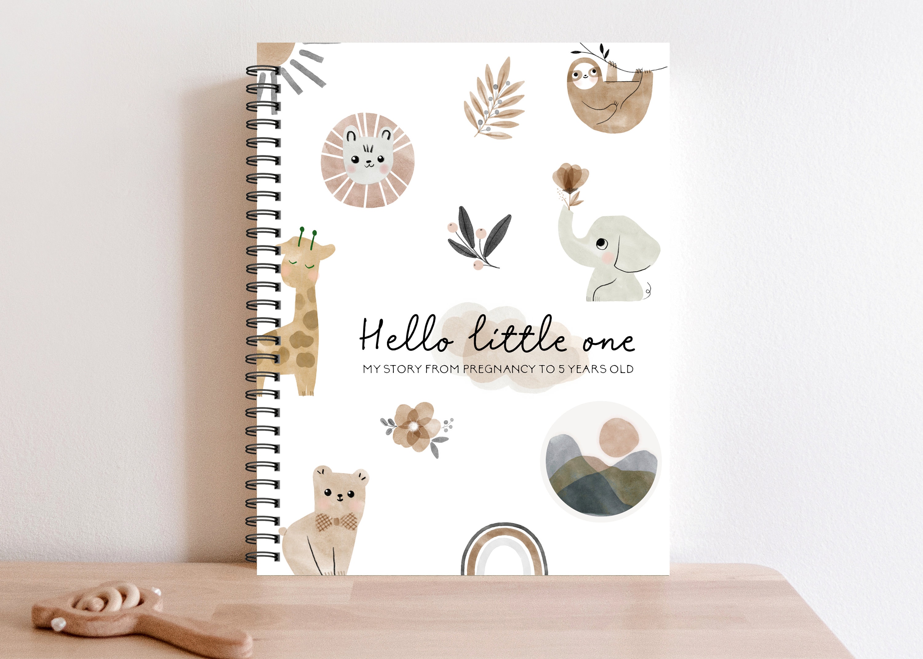 Baby book, Baby Journal, Pregnancy Planner, Pregnancy Journal, New Mom gift, Baby Shower, Shower Gift, Pregnancy Gift, Jungle Nursery, C28A