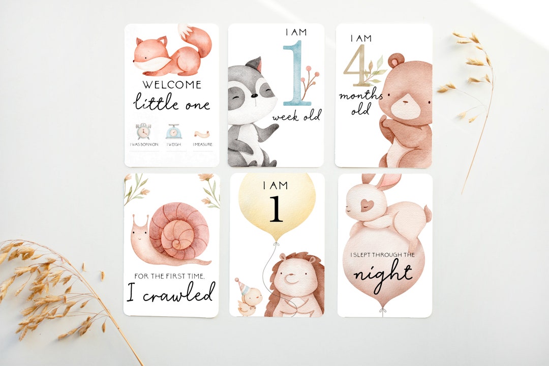 Milestones Cards, First Months Cards, Monthly Cards, Baby First Year, Baby First Months, Baby