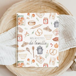 Livre de recettes personnalisées, Livre de recette familiale, recettes de famille, souvenirs de famille, livre de cuisine familiale, CU58F