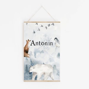 Affiche décorative, Nursery Print, Nursery Decor, Nursery wall art, Custom poster, Décor chambre de bébé, Cadeau bébé, Forest Decor, AF10