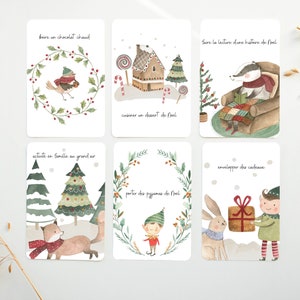 Cartes de l'Avent, Avent Noël, Calendrier de l'avent, activités de Noël, avent1