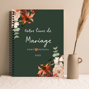Planificateur de Mariage, Journal de Mariage, Mariage, Planificateur, Fiancailles, Journal de future mariée, Agenda de Mariage, CP, LW49F