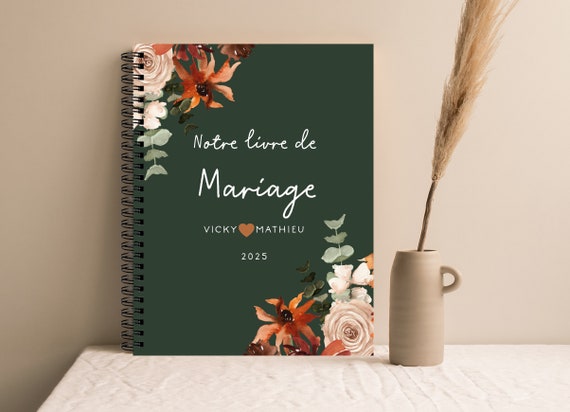 Planificateur de Mariage, Journal de Mariage, Mariage, Planificateur, Fiancailles, Journal de future mariée, Agenda de Mariage, CP, LW49F