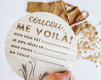 Pastille de naissance, Annonce de naissance, cadeau pour bébé, future maman, baby wood disks, bébé garçon, cadeau de shower, grossesse