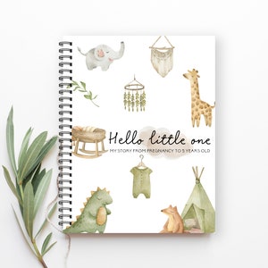 Baby Book, Pregnancy Journal, New Mom gift, Woodland Nursery, Baby Boy Nursery, Baby Shower, Baby Shower Gift, Baby Memory Book, C31A