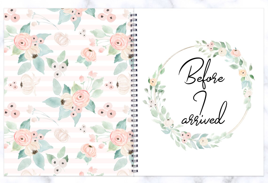 Baby Journal Baby Girl Book Baby book Baby Milestones Book Etsy