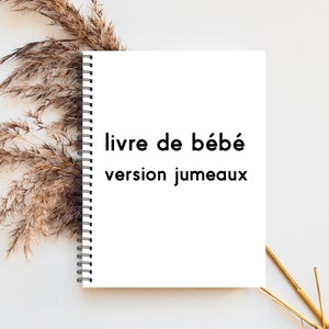 Livre de bébé version jumeaux *Bien lire la desription*