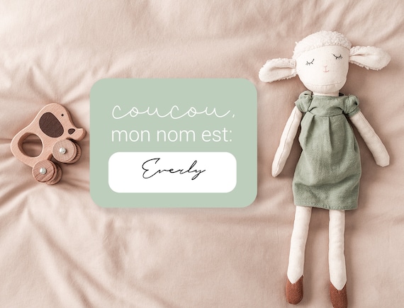 Coucou Mon Nom Est Carte Etape Bebe Papeterie Bebe Garcon Etsy Singapore