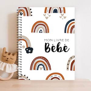 Livre de bébé Arc-en-Ciel, Cadeau de Naissance Bébé, Album bébé garçon, Chambre de Bébé Unisexe, Cadeau Shower Bébé, Bébé Arc-en-ciel, M169F
