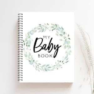Baby book, Baby Journal, Baby Boy Shower Gift, Baby Girl, New Mom Gift, Pregnancy Journal, Pregnancy Gift, Minimalist Baby Nursery, M144