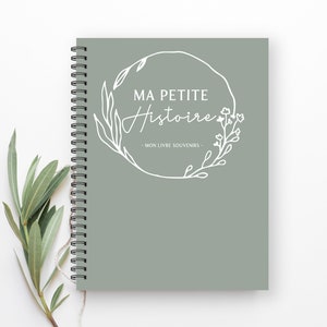 Livre de bébé, Cadeau de Naissance Bébé, Album bébé garçon, Décor Chambre de Bébé Unisexe, Cadeau de Shower Bébé, Décor Scandinave, M222F