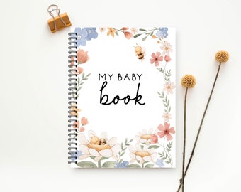 Baby Book, Baby Journal, Baby Shower, Baby Album, Pregnancy Gift, Baby Gift, Mother Gift, Pregnancy Gift,  Baby Boy, BB75