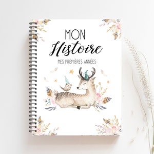 Livre de Bébé, Journal de Bébé, Souvenirs pour Bébé, Décor Scandinave Fille, Cadeau pour Bébé Fille, Cadeau de Shower, Cadeau Unisexe, BF32