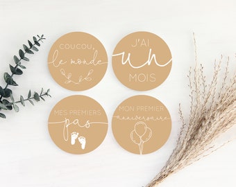Cartes-étapes, Cartes étape petite enfance, petite enfance, cadeau pour maman, papeterie bébé, cadeau grossesse, jalons cards, CR5B