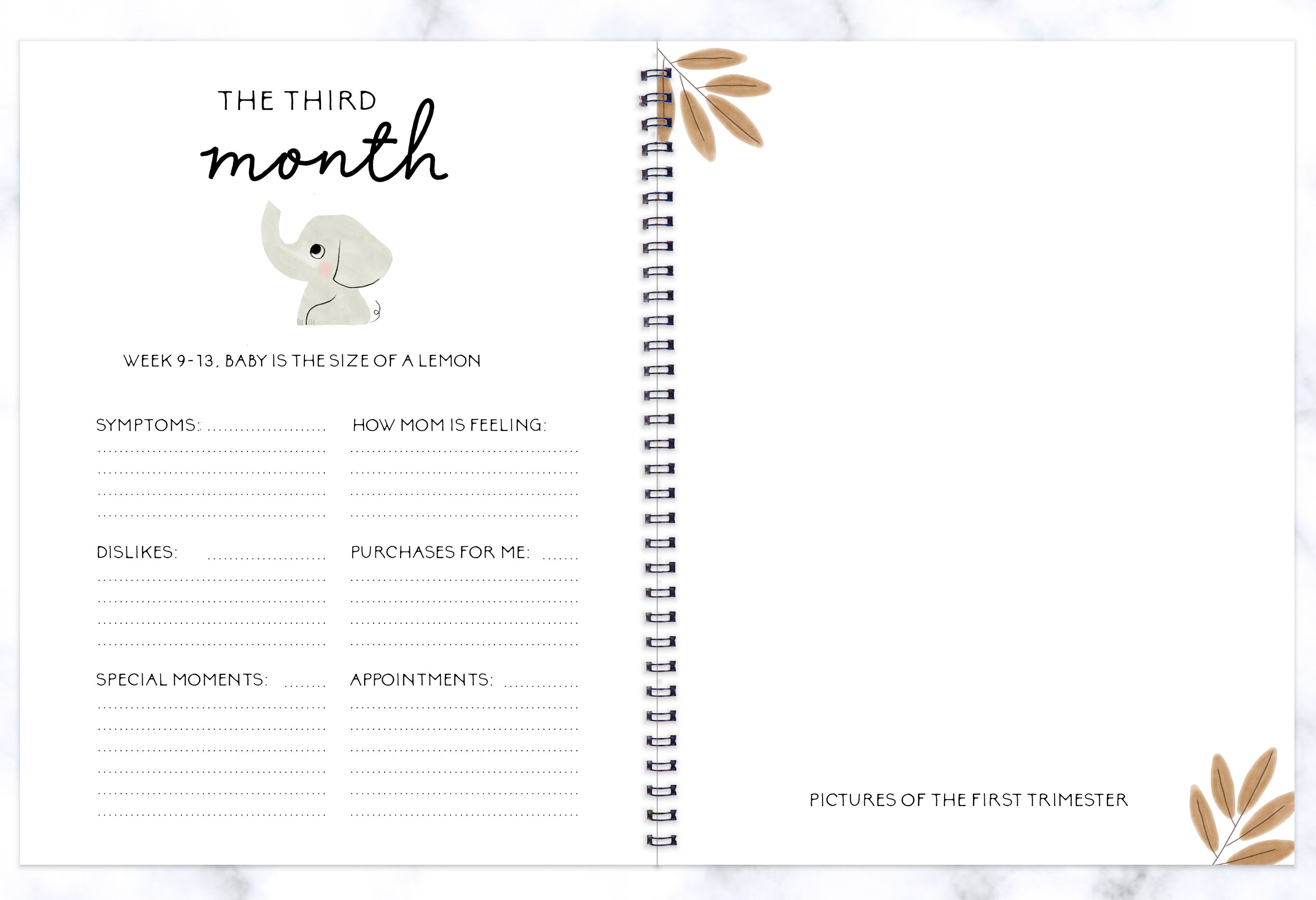 Baby Book Baby Journal Pregnancy Planner Pregnancy Journal Etsy Canada