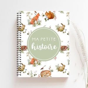 Livre de bébé, Cadeau de Naissance Bébé, Album bébé unisexe, Décor Chambre de Bébé Unisexe, Cadeau de Shower Bébé, Décor forêt, M177