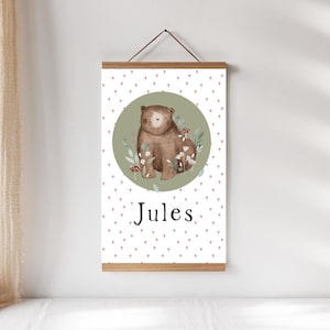 Affiche décorative, Nursery Print, Nursery Decor, Nursery wall art, Custom poster, Décor chambre de bébé, Cadeau bébé, Forest Decor, AF37