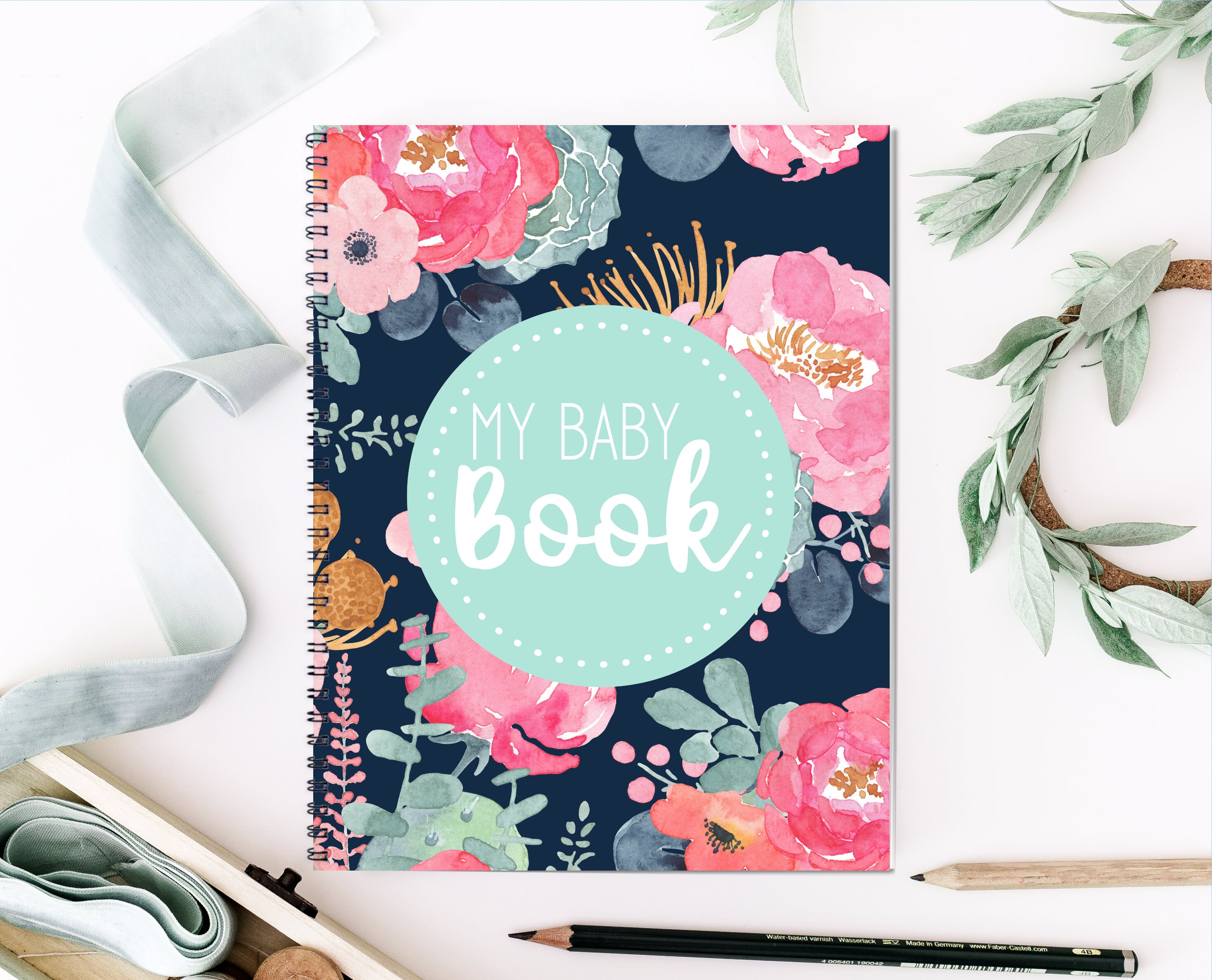 Baby book Baby Girl Journal Baby Girl Pregnancy Book Baby Etsy