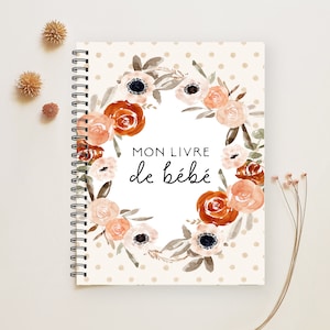 Livre de Bébé, Journal Bébé fille, Journal de Grossesse, Cadeau Future Maman, Cadeau de Naissance, Livre de Naissance, Livre Grossesse, BF60