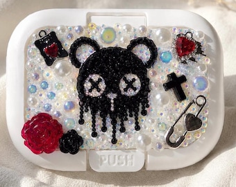 Handmade Gothic Baby Wipes Lid Cover | Kawaii Decoden | Made in Japan | Baby Shower Gift