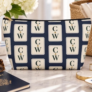 Personalized Mahjong Tile Bag, Custom Initial Mahjong Bag, Monogram Mahj Tile Pouch, Mahjong Gift for Her