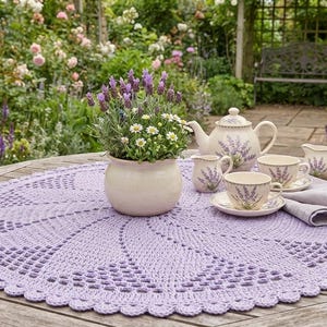 Elegant Round Lace Tablecloth Crochet Pattern (PDF Download)