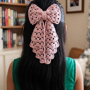 Crochet Lace Bow Hair Pattern: Beginner PDF Tutorial (Digital Download)