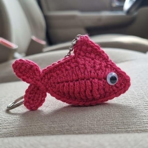 Crochet Fish Keychain Pattern: Amigurumi PDF, Beginner Friendly Bag Charm