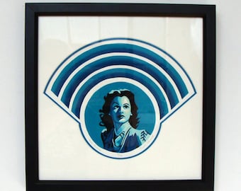 Hedy Lamarr - Framed Fine Art Print - Women Throughout History - by Bonnie Fillenwarth