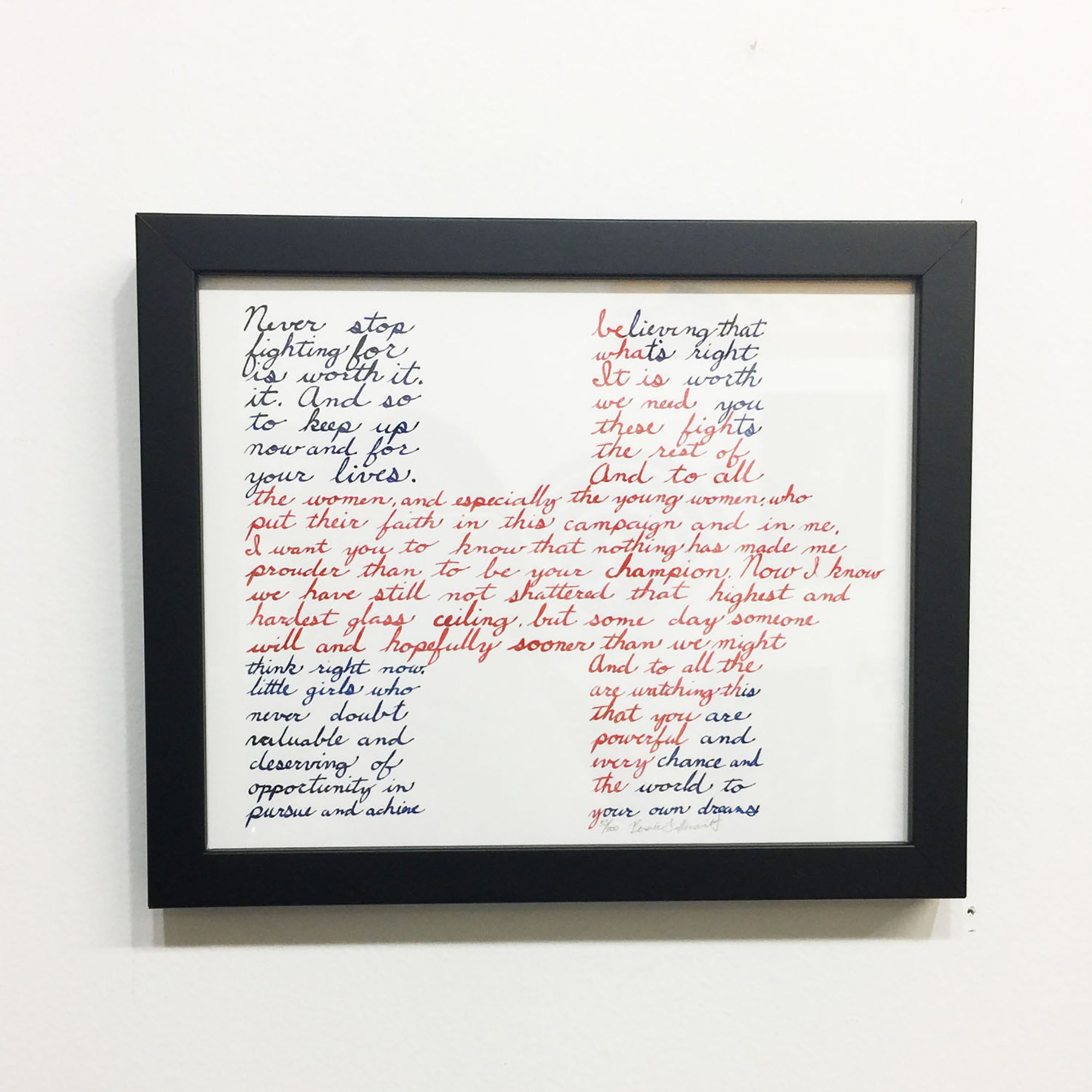 Hillary - Women Throughout History Framed Art Quote Print -  Hillary Clinton Concession Speech