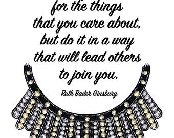 Ruth Bader Ginsburg - Fine Art Print Postkarte - Auf der Grundlage von Sex - That's What She Said - Postkarte von Bonnie Fillenwarth