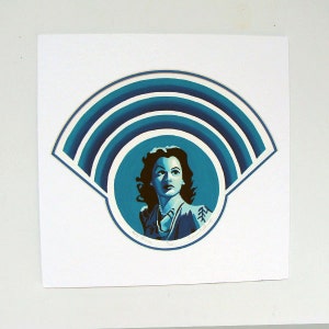 Hedy Lamarr - Limited Edition Reproduction, Matted to fit into a 12x12 Frame