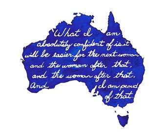 Julia Gillard - And the woman after that - Art Quote Print