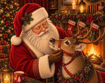 クリスマスの優しさをモチーフにしたクロスステッチパターン、全面クリスマスデザイン、パターンキーパー＆サガ対応
