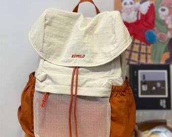 Zaino giapponese a blocchi di colore con coulisse / Zaino casual da viaggio/scuola dal design estetico - ItaBagUS®