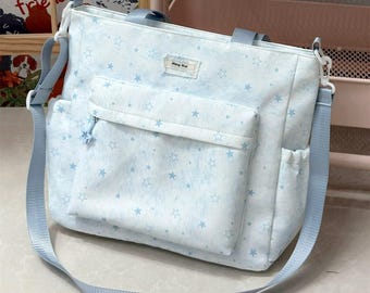 Borsa a tracolla da giorno con stampa Harajuku pastello / Zaino scolastico estetico casual - ItaBagUS®