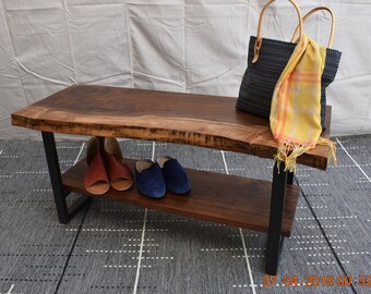 Walnut Live Edge Bench