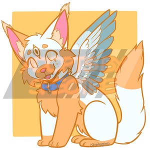 Angel x Cat Hybrid Fursona Adoptable