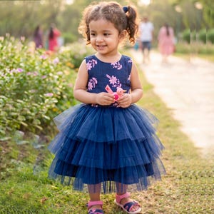 navy blue and dusty pink dress Navy and Dusty Rose Floral Print Dress Filly Flair