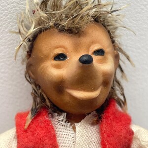 Ancien Jouet Mecki Hérisson Steiff – Allemagne 1950, Figurine Pêcheur, Collection