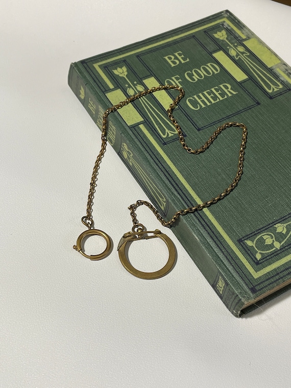 Antique pocket watch chain gold tone