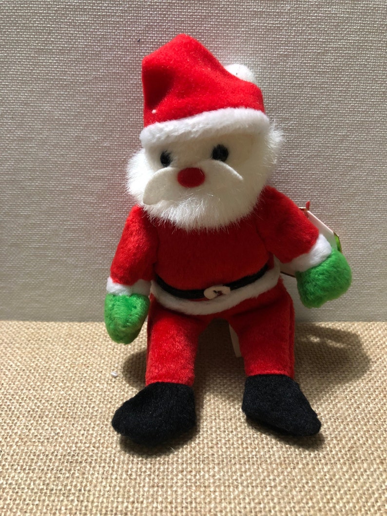 TY Beanie baby Christmas Tree ornament Santa Claus Etsy