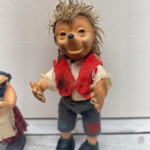 Ancien Jouet Mecki Hérisson Steiff – Allemagne 1950, Figurine Pêcheur, Collection