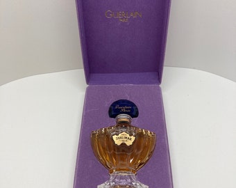 Vintage bottle of Guerlain Paris Shalimar perfume 15 mL new in original box.